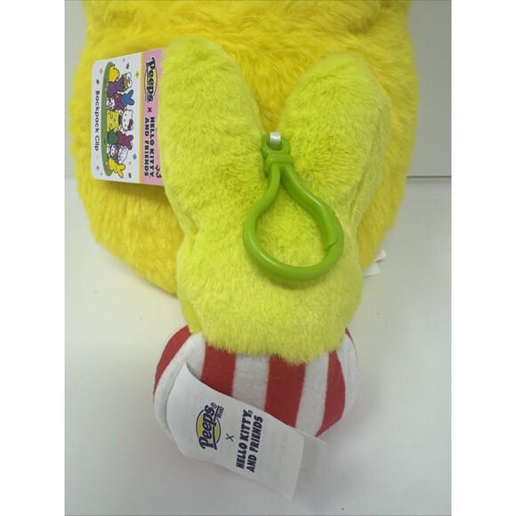 PEEPS Easter Bunny Hello Kitty & Friends POMPOMPURIN 12" Plush + 6" BAG CLIP - Picture 4 of 8